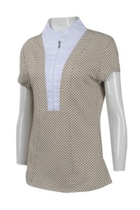 R264 訂做度身恤衫款式   製作波點恤衫款式     設計女裝恤衫款式   恤衫生產商